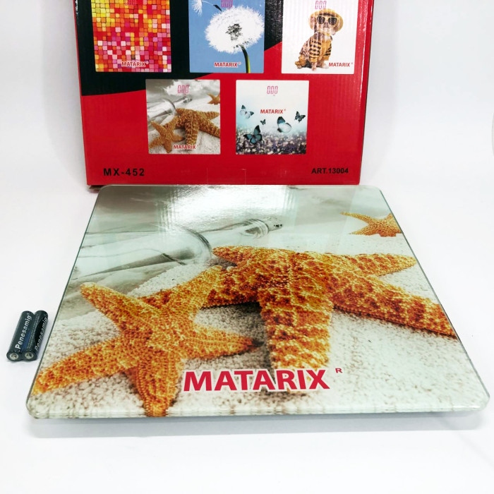 Ваги для підлоги MATARIX MX-452 180 кг, Ваги для вимірювання маси тіла, Електронні ваги зірки