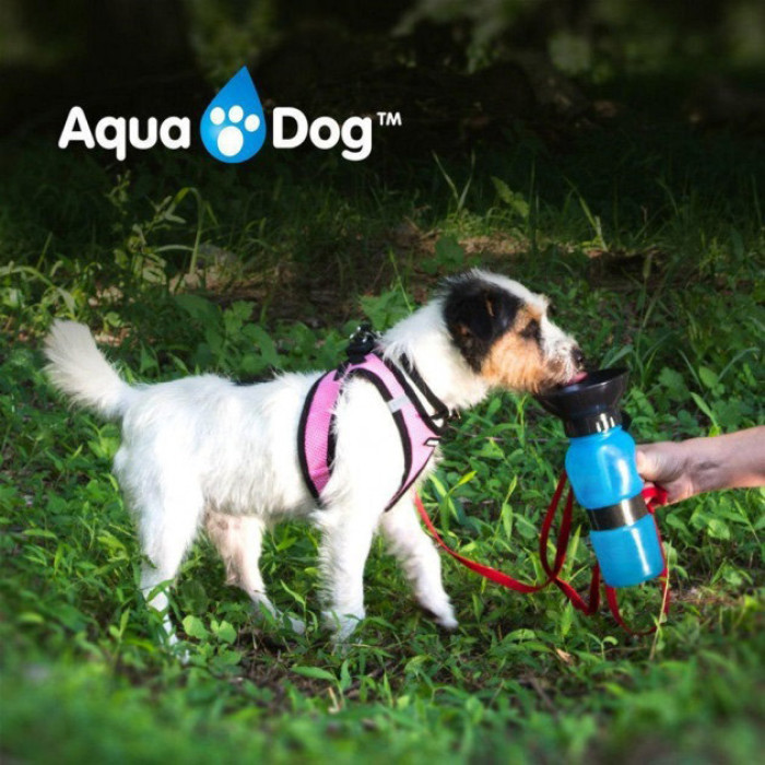 Поїлка для собак дорожня переносна Aqua Dog 537 мл портативна пляшка для великих та дрібних собак FS-97