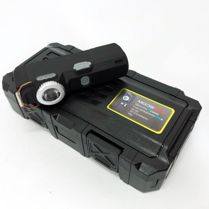 Ліхтарик-запальничка армійська MULTIFUNCTIONAL D51-COB, Запальнички подарунки для чоловіків. Колір: чорний
