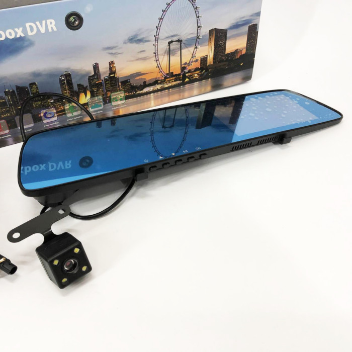 Автомобільний відеореєстратор-дзеркало L-9003 4,3" TOUCH SCREEN 2 камери 1080P Full HD