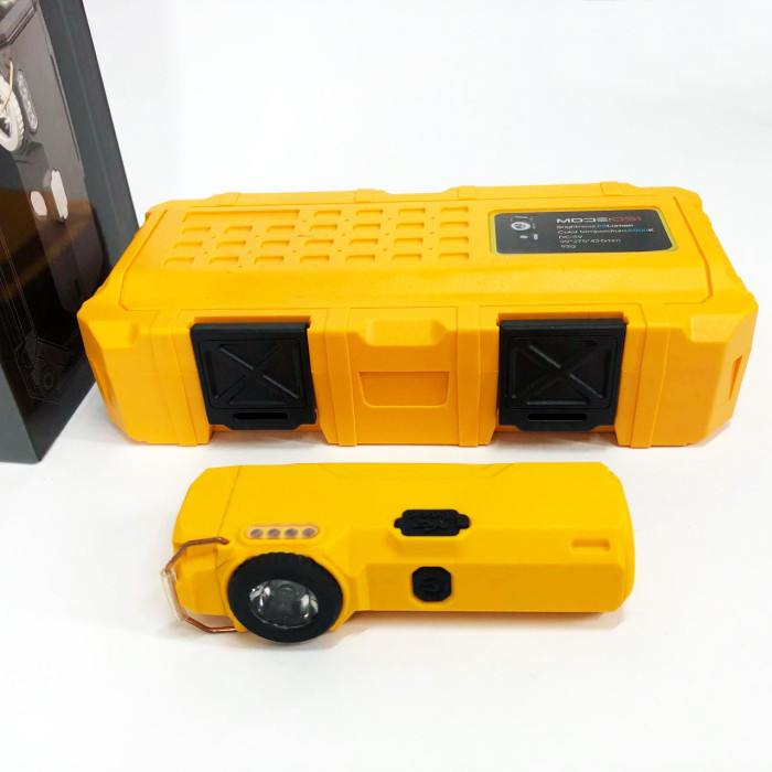 Ліхтарик-запальничка армійська MULTIFUNCTIONAL D51-COB електроімпульсна акумуляторна. Колір: жовтий
