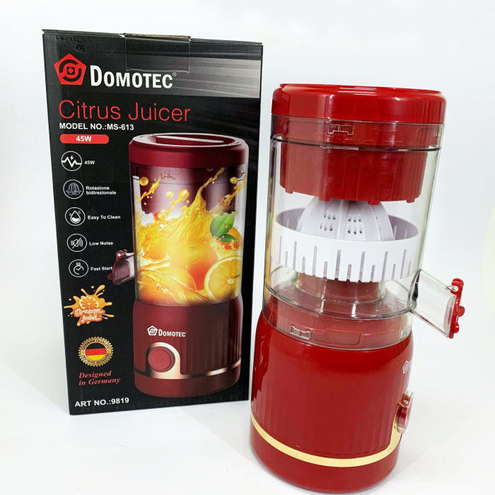 Соковитискач для цитрусових Domotec MS-613 250мл. Колір: червоний
