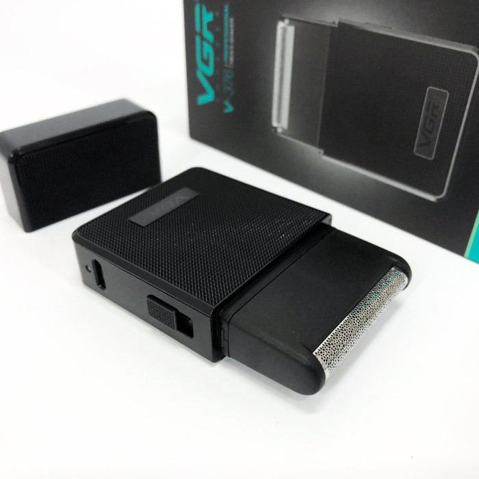 Електробритва VGR V-376 BLACK шейвер, Бюджетна машинка для стрижки бороди, Бездротова електробритва