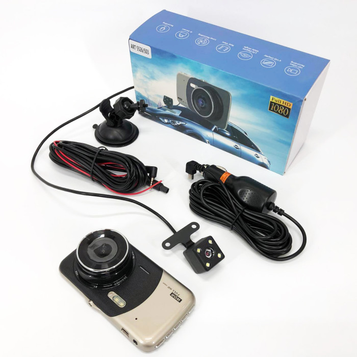 Відеореєстратор автомобільний MHZ DVR CT503 1080P з двома камерами, Реєстратор з камерою на машину
