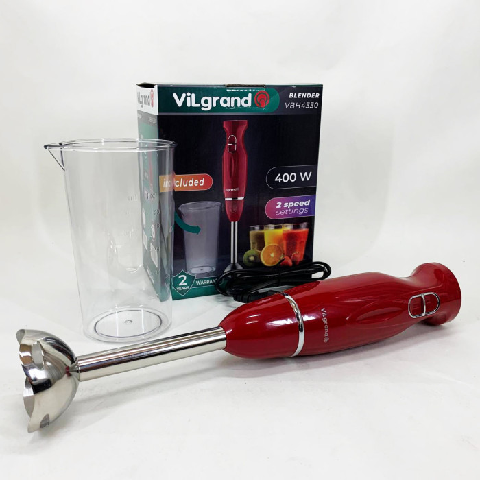 Блендер ViLgrand VBH4330. Колір: червоний