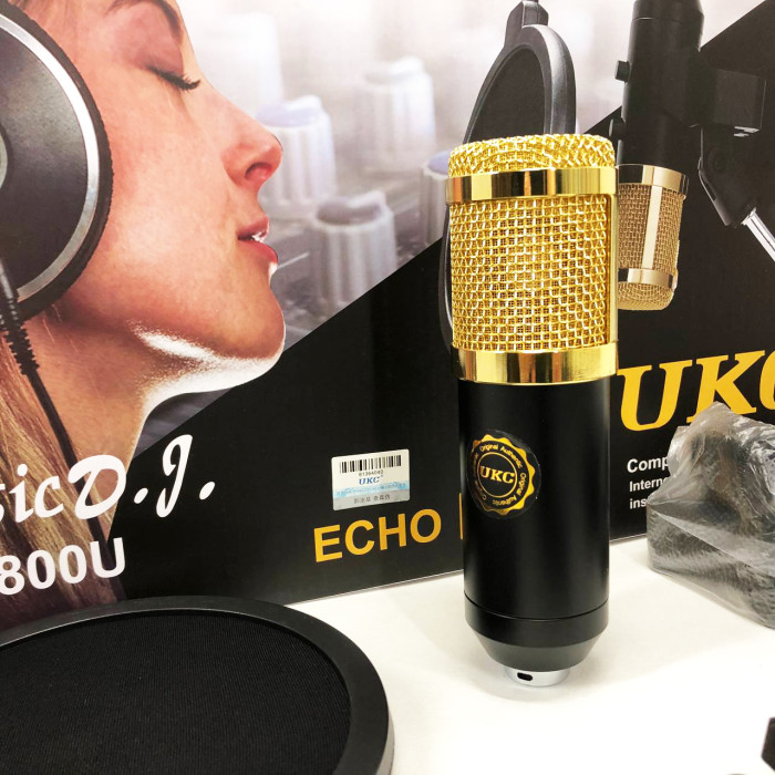 Мікрофон Студійний конденсаторний Music DJ. M-800U зі стійким та вітрозахистом