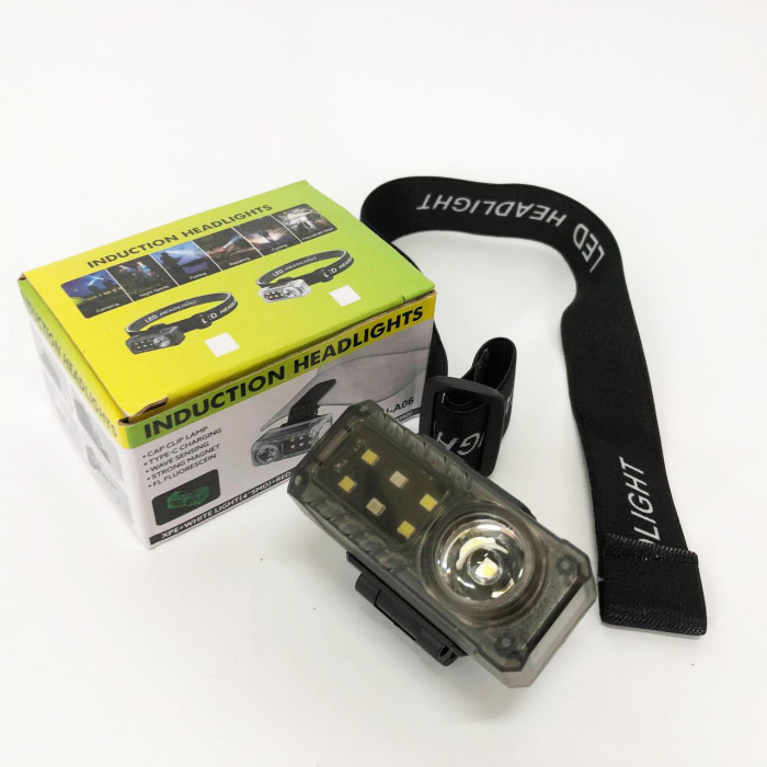 Ліхтар налобний YJ-A06-LED+6SMD, Тактичний ліхтар з червоним світлом на каску, Головний ліхтарик