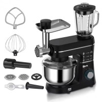 Кухонний комбайн Domotec 6676B 5в1 10L 1400W міксер/блендер/м'ясорубка, Стаціонарний планетарний тістоміс