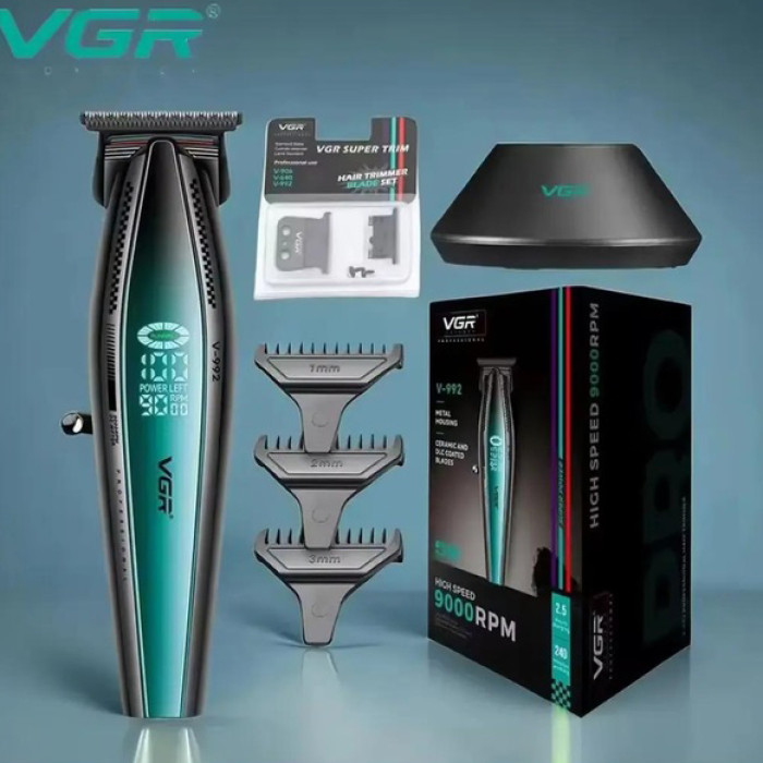 Машинка для стрижки волосся з потужним мотором XPRO VGR V-992 з насадками 1-2-3 мм