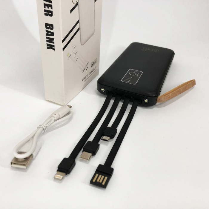 Power Bank зарядний пристрій на сонячній батареї 10000mAh з індикатором заряду. Колір: чорний
