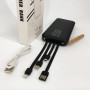 Power Bank зарядний пристрій на сонячній батареї 10000mAh з індикатором заряду. Колір: чорний