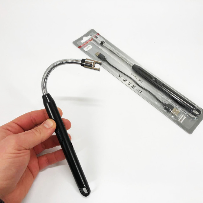 Запальничка електрична BBQ Lighter імпульсна плазмова вітрозахисна USB запальничка для газової плити