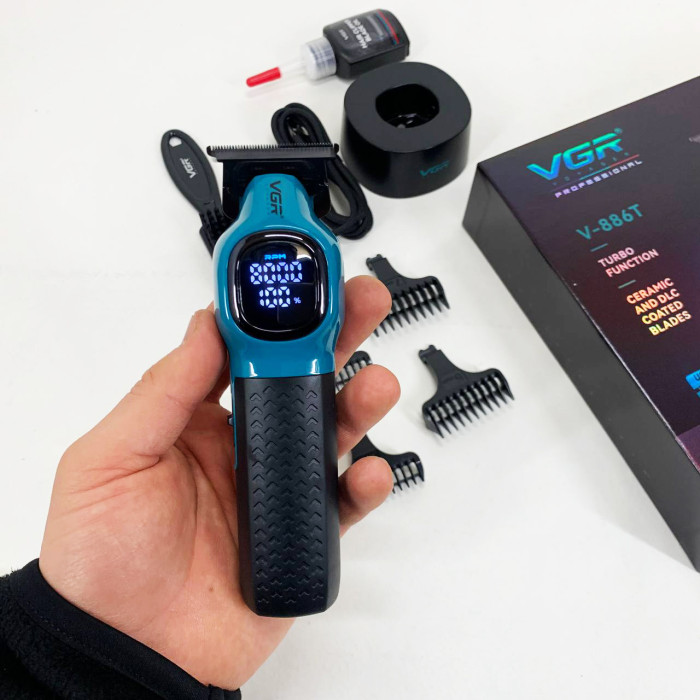 Тример для стрижки волосся VGR V-886T BLUE 8000RPM