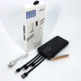 Power Bank зарядний пристрій на сонячній батареї 10000mAh з індикатором заряду. Колір: чорний