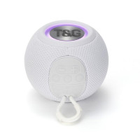 Бездротова потужна колонка TG337 з Bluetooth, RGB-підсвічуванням та радіо. Колір: білий