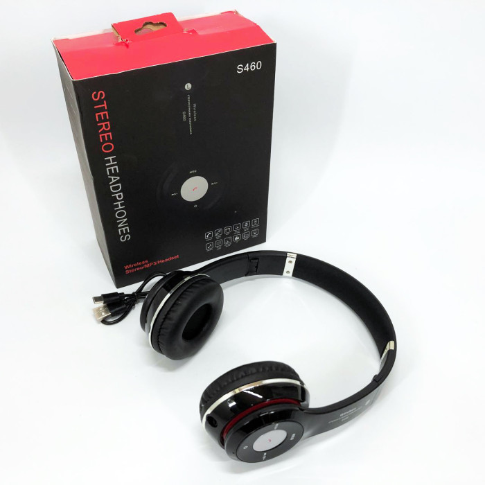 Бездротові навушники S460 Bluetooth black з MP3 плеєром чорний 18-20000 Гц, Бездротові блюз навушники