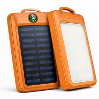 УМБ Power Bank Solar 18000 mAh мобільне зарядне з сонячною панеллю та лампою, Power Bank Charger Orange