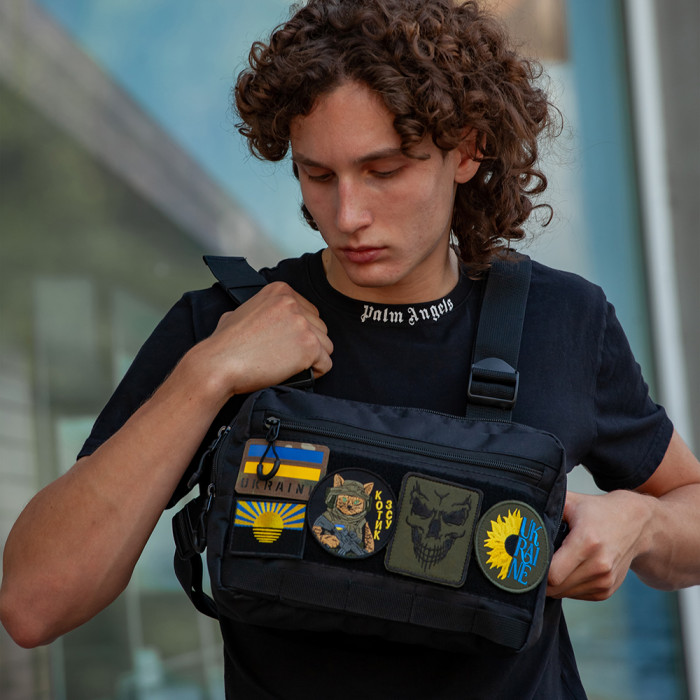 Нагрудна сумка для патчів і шевронів | 5 кишень | MOLLE , чоловіча сумка тактична