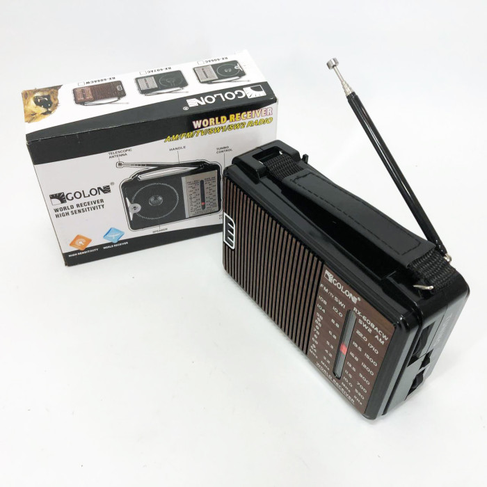 Радіоприймач GOLON RX-608 всехвильовий на батарейках + підтримка USB/microSD/MP3/WMA