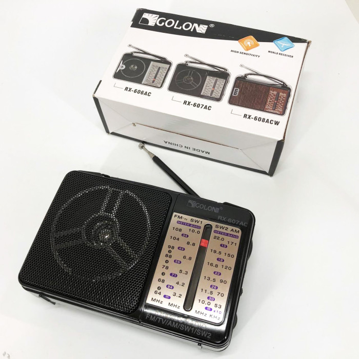 Портативний радіоприймач всехвильовий GOLON RX-607 AC, переносний приймач FM, FM-приймачі