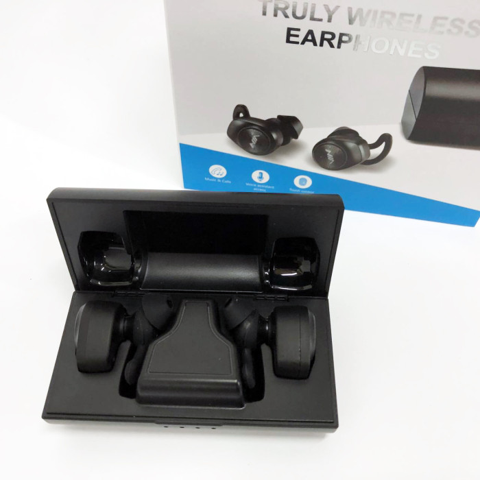 Навушники Bluetooth NIA NB710 з кейсом чорні бездротові, Навушники для тренувань сенсорні бездротові