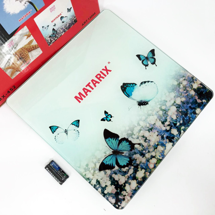 Ваги для підлоги MATARIX MX-452 180 кг, Ваги для вимірювання маси тіла, Електронні ваги метелика
