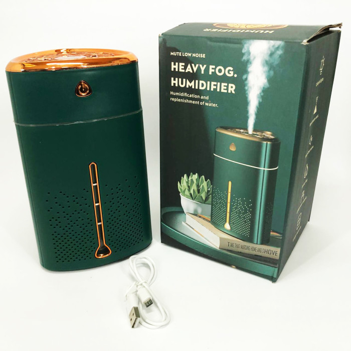 Ультразвуковий зволожувач повітря для дітей з підсвічуванням Heavy Fog Humidifier, Зволожувач міні. Зелений
