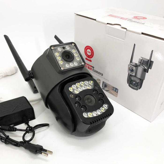 Вулична IP камера 4G/Wi-Fi з двома лінзами SC03 V380pro 4 Mп, Відеокамера з цифровим зумом та мікрофоном