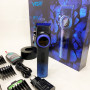 Професійна машинка для стрижки волосся VGR V-001 BLUE з дисплеєм 9000 об/хв та 10 насадками 1,5-24 мм