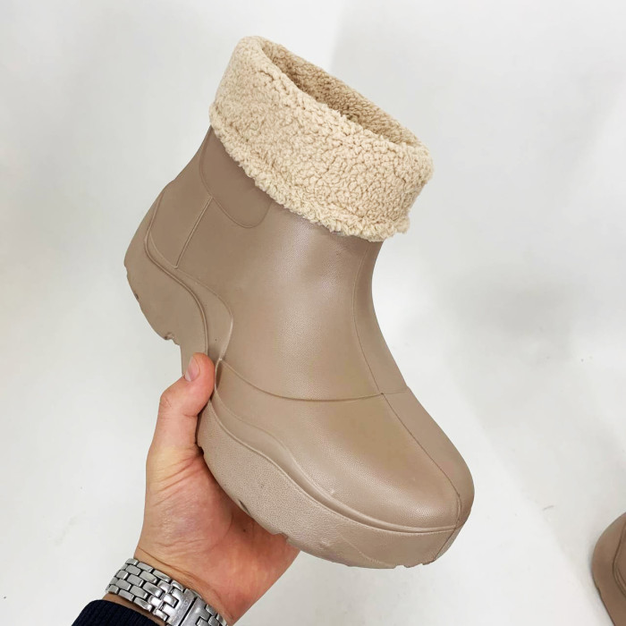 Гумові черевики жіночі 37р 22см бежеві