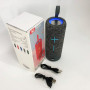 Портативна Bluetooth колонка TG619C FM-радіо USB/TF з ремінцем, Bluetooth колонка з підсвічуванням. Колір: сірий