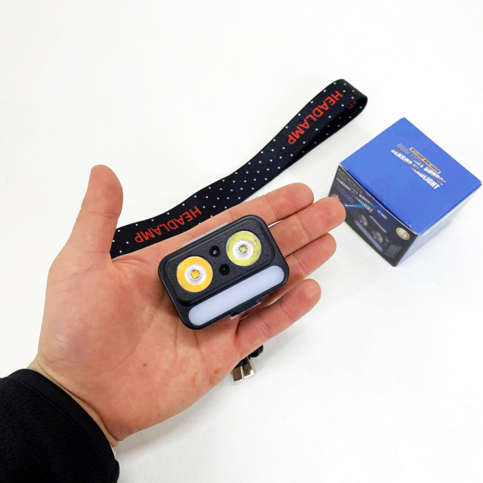 Ліхтар налобний 2069-XPG+XPG+5SMD Motion sensor