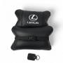 Набір автоподушок Lexus шкіра Італія+ подарунок, Автоподушки Лексус з вишивкою
