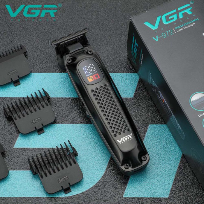 Машинка для стрижки волосся триммер VGR V-972 професійна з насадками акумуляторна USB