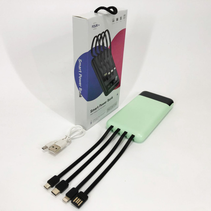 Павербанк Power Bank UKC 50000mAh Мобільна зарядка зовнішній акумулятор портативний павер. Колір: зелений