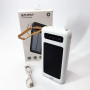 Power Bank Solar Smart 1015 зарядний пристрій на сонячній батареї 20000mAh з індикатором заряду Білий