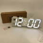 Годинник настільний LY-1089 з білим підсвічуванням LED білий, Годинник електронний світиться, Електронний годинник VST