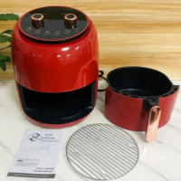 Електро Фритюрниця безмасляна Rainberg RB-2318 3800 Вт зі знімним кошиком 8.5л до 30 хв Red