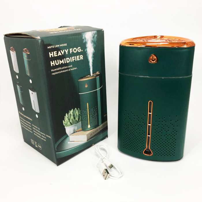 Ультразвуковий зволожувач повітря для дітей з підсвічуванням Heavy Fog Humidifier, Зволожувач міні. Зелений