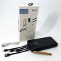 Power Bank зарядний пристрій на сонячній батареї 10000mAh з індикатором заряду. Колір: чорний