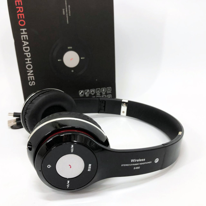 Бездротові навушники S460 Bluetooth black з MP3 плеєром чорний 18-20000 Гц, Бездротові блюз навушники