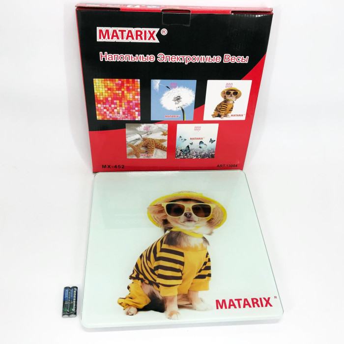 Ваги для підлоги MATARIX MX-452 180 кг, Ваги для вимірювання маси тіла, Електронні ваги пес