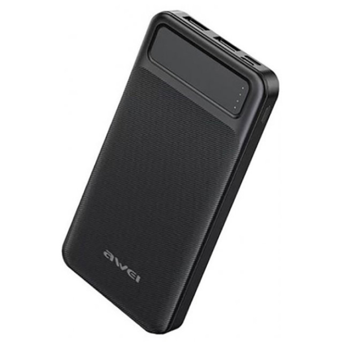 Power Bank Awei P5K 10000 mah Портативне зарядне УМБ 2xUSB чорний