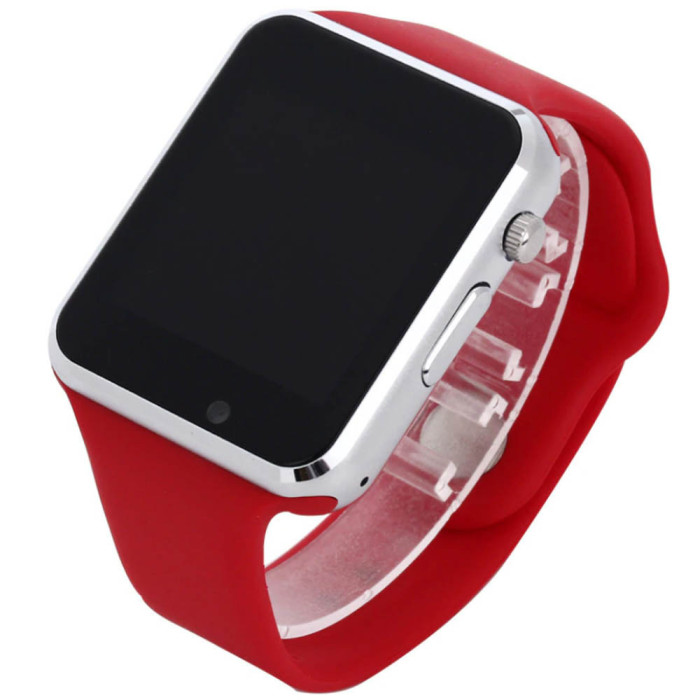 Смарт-годинник Smart Watch A1 розумний електронний зі слотом під sim-карту + карту пам'яті micro-sd. Колір: червоний
