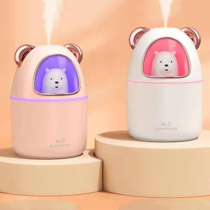 Зволожувач повітря Bear Humidifier H2O USB ведмежа на 300мл. Колір: білий