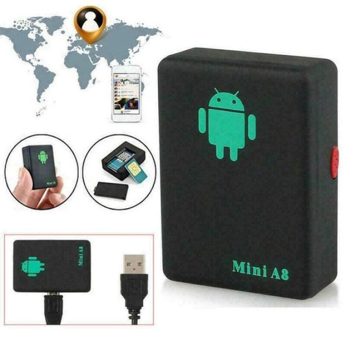 Міні GPS трекер через SIM карту А8 з вбудованим мікрофоном, GPS GSM трекер для авто, Маячок