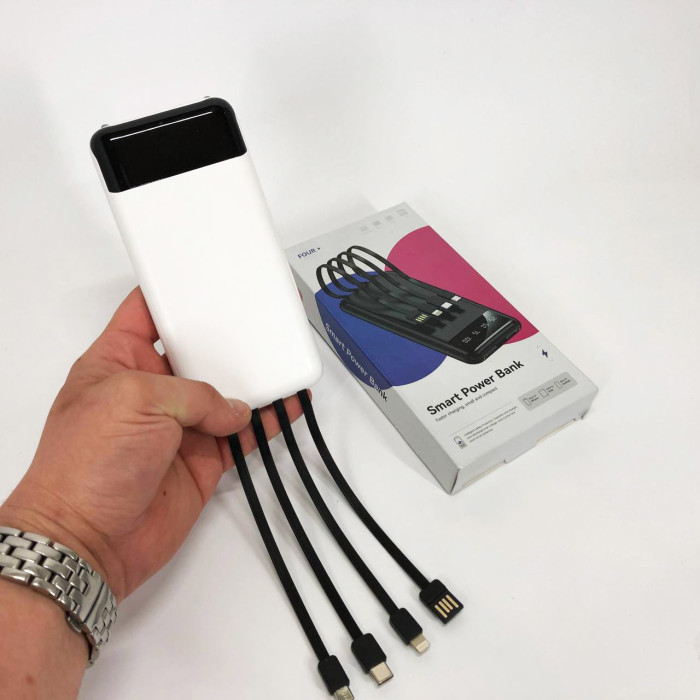Павербанк Power Bank UKC 50000mAh Мобільна зарядка зовнішній акумулятор портативний павер. Колір: білий