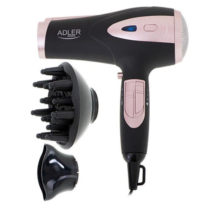 Фен для волосся з іонізацією Adler AD 2248 Black 2200Вт