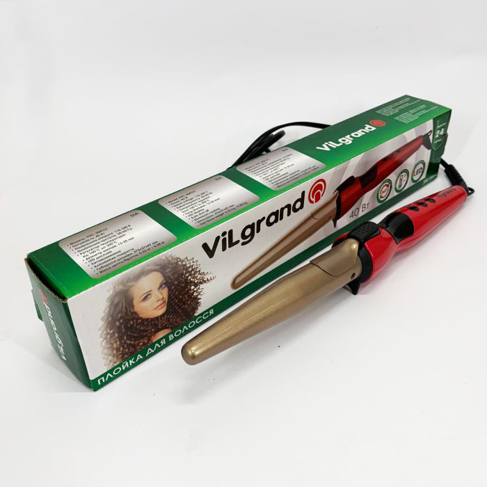 Плойка конусна ViLgrand VHC-3041LC. Колір: червоний
