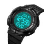 Годинник наручний чоловічий SKMEI 2010BKWT BLACK-WHITE, годинник армійський скмей, годинник спортивний. Колір: чорний